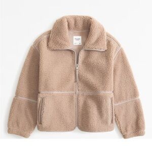 Abercrombie Sherpa zip up coat!🧸